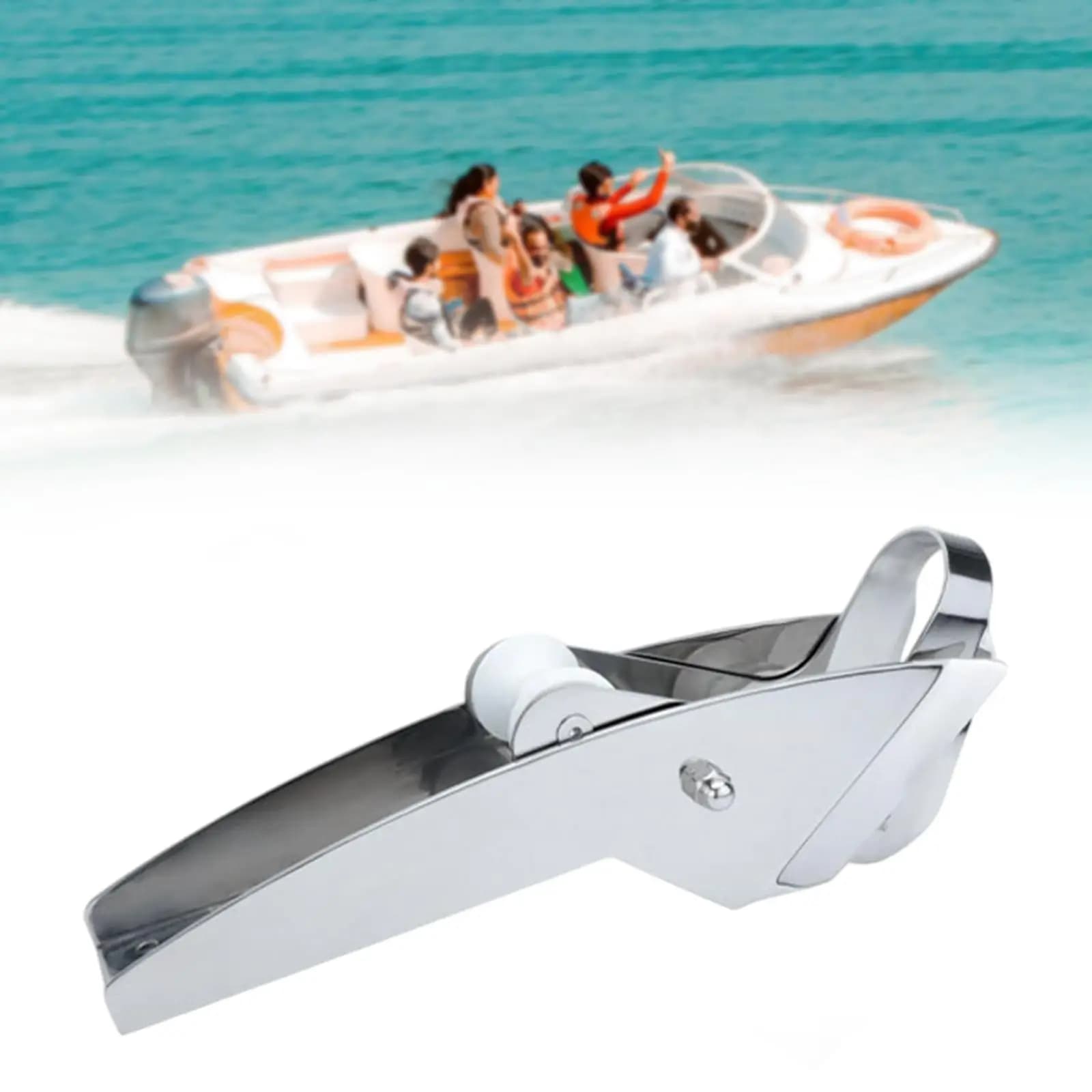 Boat Bow Anchor Roller with Double Rollers Accessories Practical Hardware Heavy Duty, Easy to Install Stainless Steel, Holder