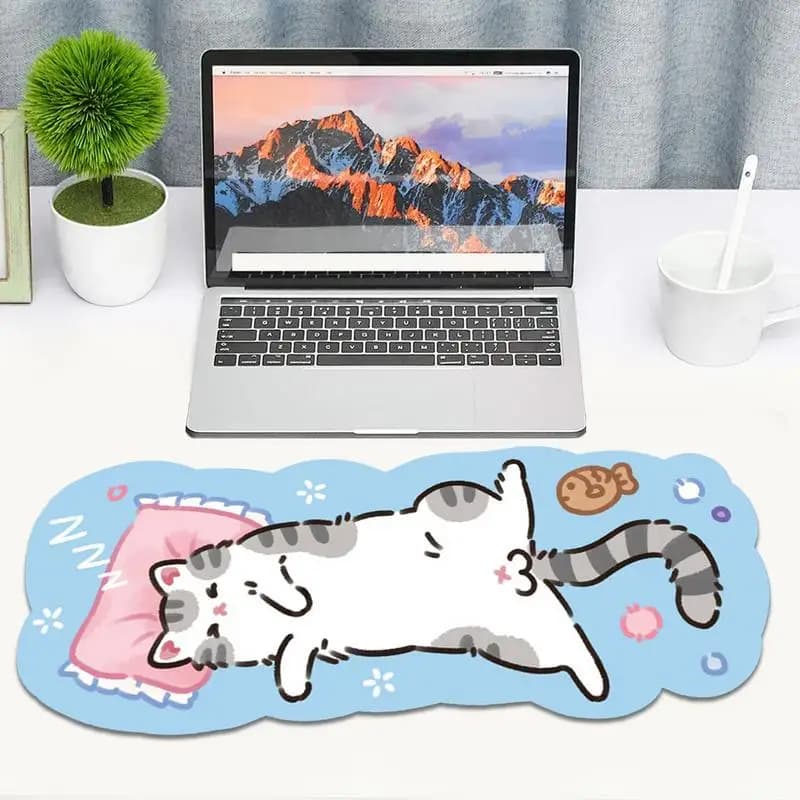 Tappetino per mouse peloso Kawaii Kitty Cats Tappetino per mouse Gamer Tappeto da scrivania Anime Mousepad Accessori da gioco Tappetini da gioco 70x30 cm