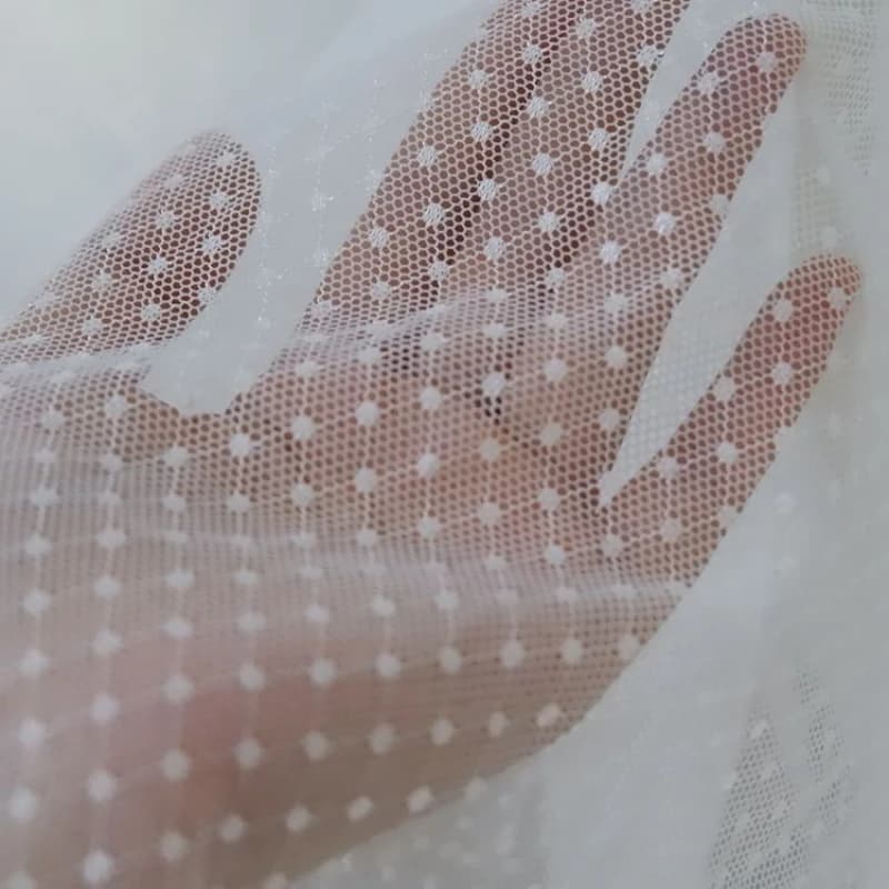 Jaquard Dot Stretch Lace Mesh Fabric for Girls, Tulle Dress, Wedding Garment, Sewing, Decorative Underwear Curtains, Net Fabric