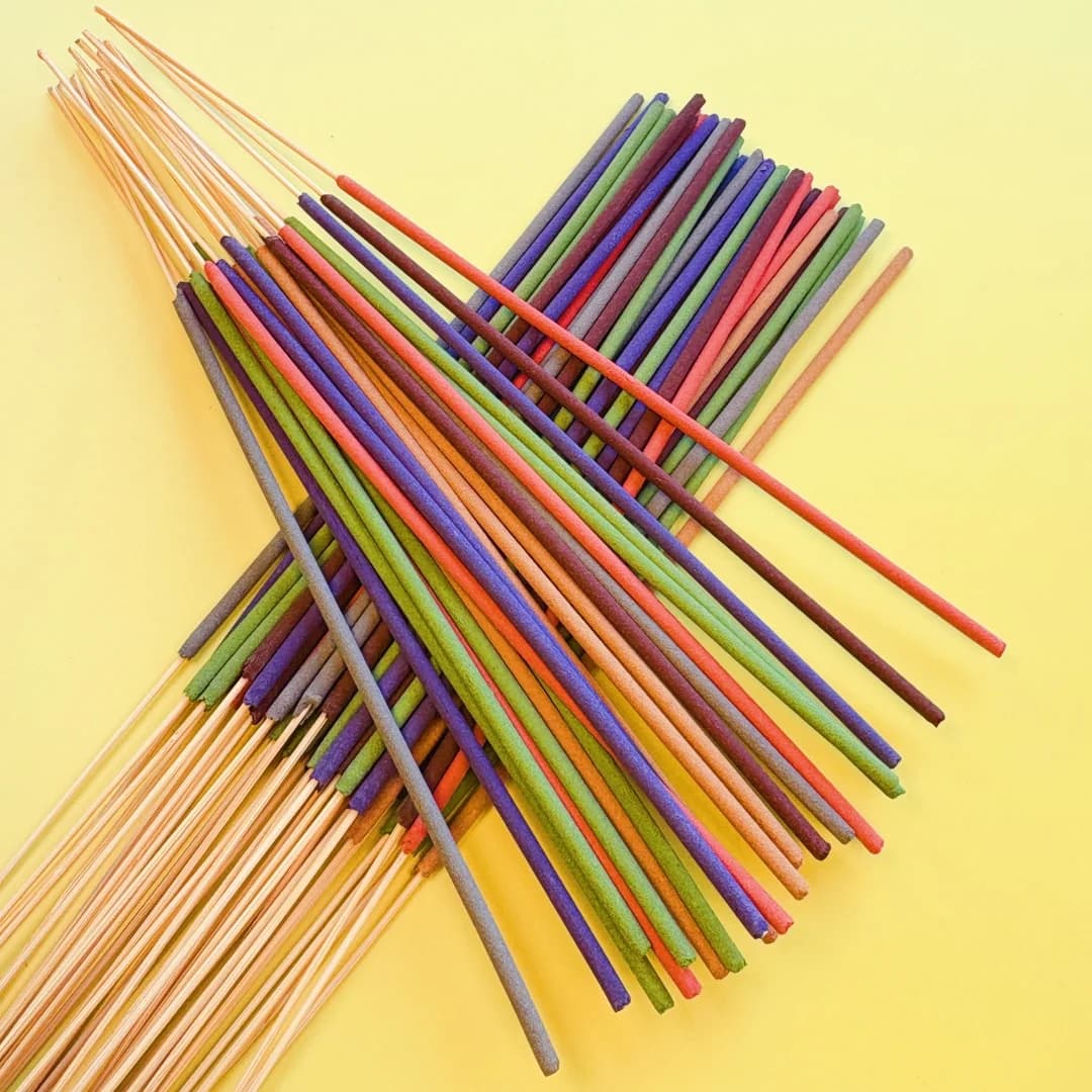 Bastoncini d'Incenso alla Menta per Meditazione e Benessere, Incenso Naturale a Lunga Durata Senza Additivi, Ideale per Casa e Meditazione all'Aperto