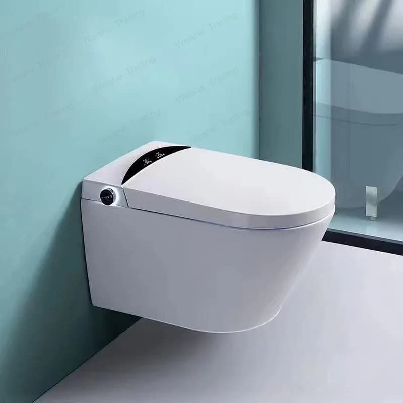 WC Intelligente Sospeso di Lusso con Scarico a Parete, Bidet Smart con Telecomando AT31A