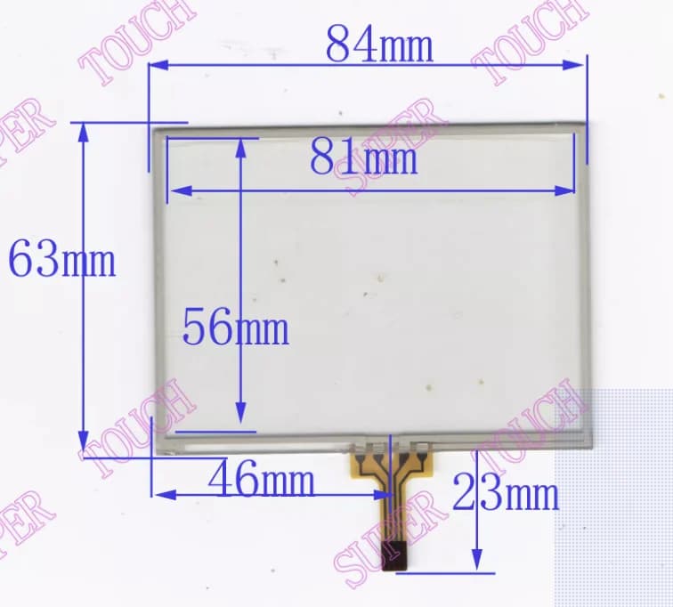 Schermo per scrittura a mano con schermo esterno con resistenza a quattro fili da 3,5 pollici Touch screen universale 84 * 63 PDA MID