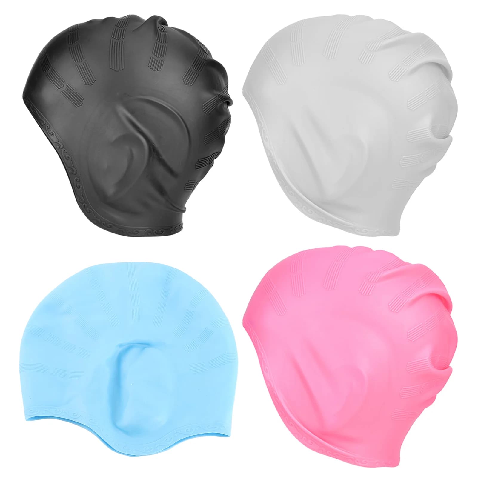 Silicone Sports Hat for Swimming Elastic and comfortable Elastic Hair Ear Protective Hat for Swimming Silicone Hat for Pool