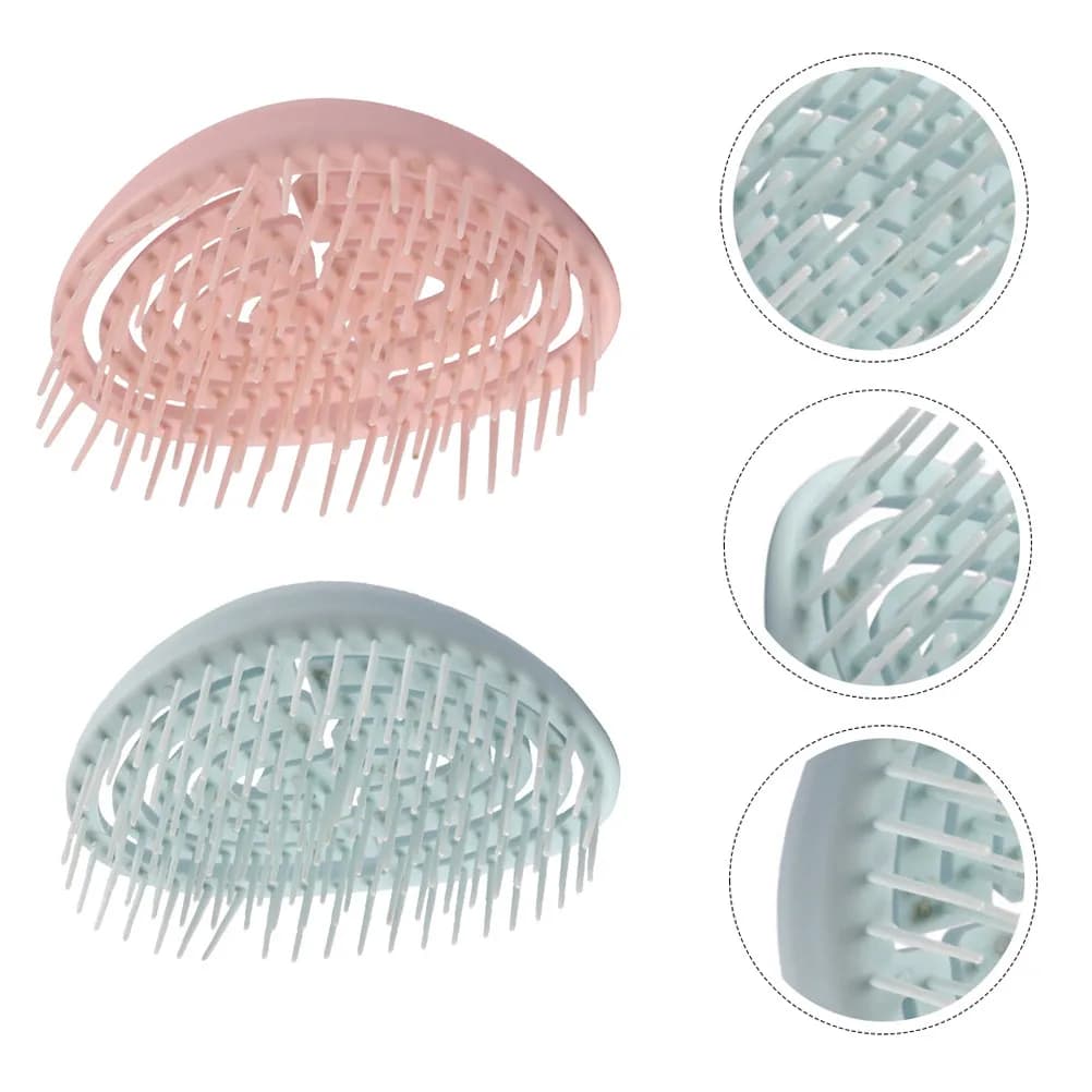 2Pcs Scalp Massaging Hair Comb for Blow Drying Straightening Detangling Gentle Massage Stimulates Hair Growth Anti Slip ABS