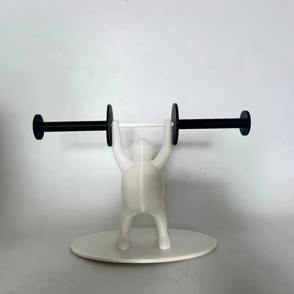 Divertente Portarotolo a Tema Fitness per Sollevatori di Pesi, Porta Carta Igienica a Forma di Bilanciere Salvaspazio in Plastica