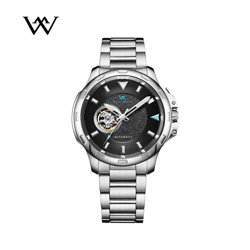 Orologio WM Orologi meccanici automatici 50M Resistente all'acqua NH38 Orologio subacqueo automatico da uomo Reloj Vetro zaffiro Welly Merck WM038