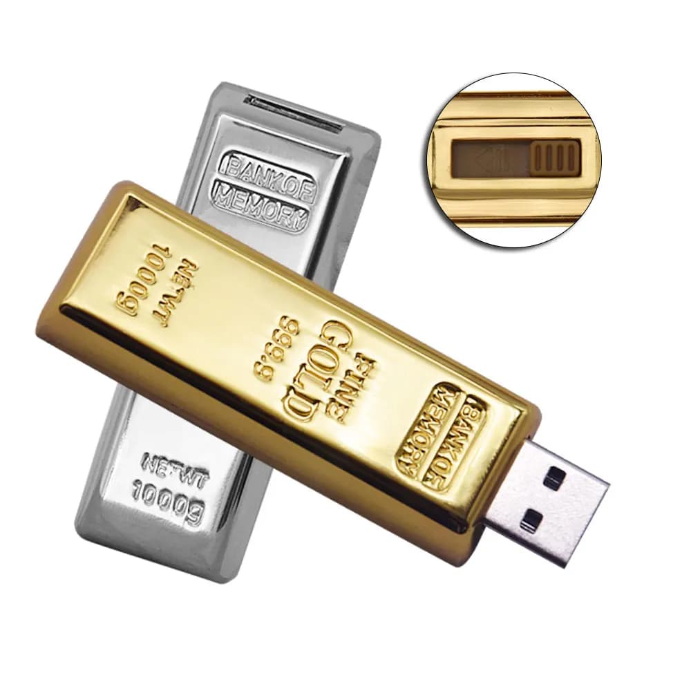 Chiavetta USB 128GB 64gb ultimo lingotto metallico lingotto d'oro chiavetta USB 2.0 chiavetta USB 4GB chiavetta usb 8GB 16GB 32GB disco USB u