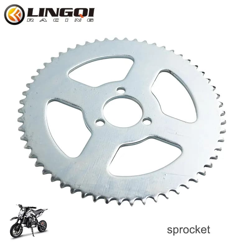 LING QI Moto Pignone T8F 74T/64T/58T/44T/38T/35T Dente Catena Posteriore Cog Per Trail Quad ATV Motor Bike Scooter Elettrico Parte
