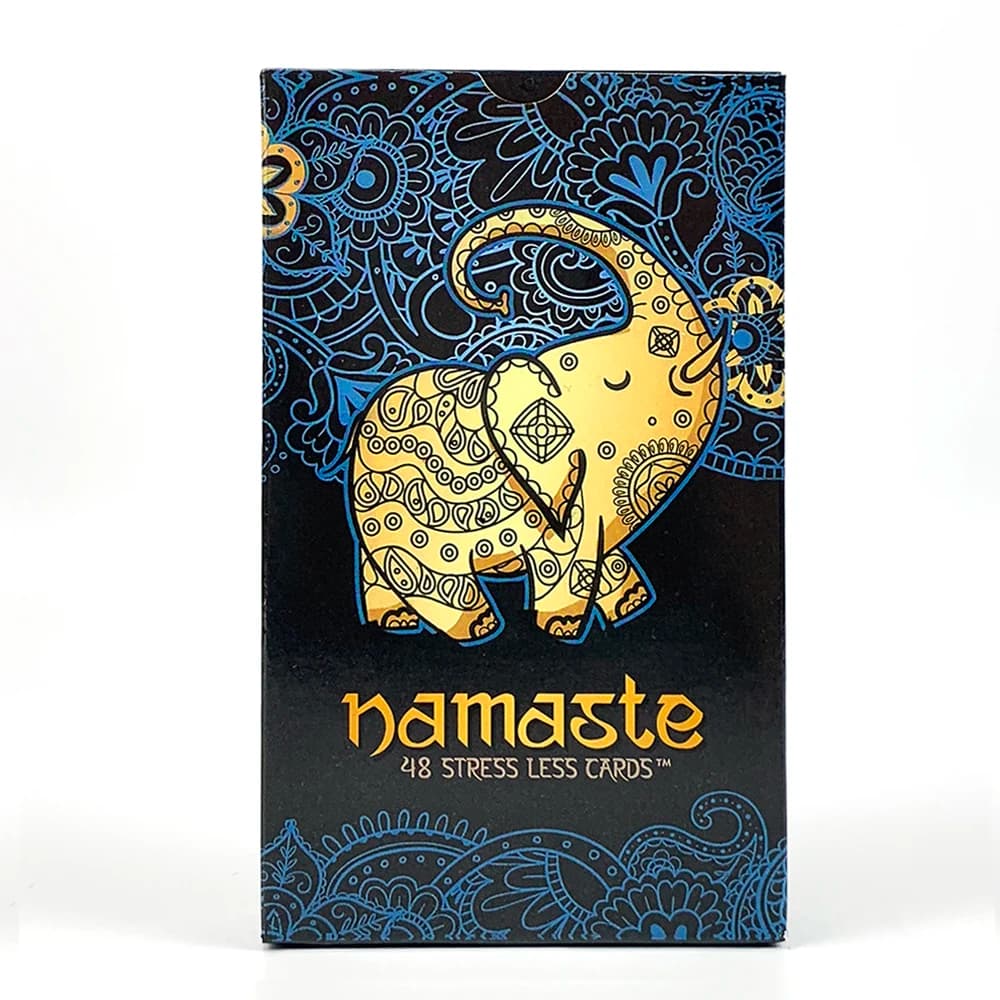 Namaste Oracle Cards 48pcs Deck Meditation Self Care Gifts Women Relief Cards Game Meditation Relaxation Natural Anxiety Cards