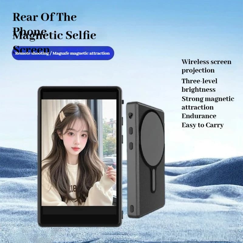 Schermo monitor WIFI + Bluetooth Proiettore Vlog magnetico Foto Video Selfie Stick Telecomando per telefoni iPhone e Android