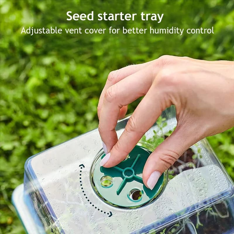 Plant vase thickened with light seed box with ventilation valve for small plants - [A002]