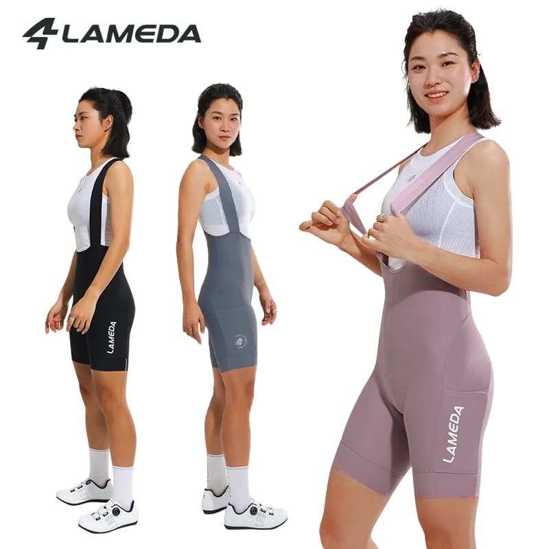 LAMEDA Shorts with cycling straps Road bike shorts padded with shock absorption Shorts with cycling straps Summer MTB shorts for breathable women