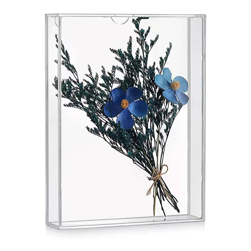 Shadow Box Frame cornice per foto in acrilico vetrina da tavolo fai-da-te tutta la scatola di memoria trasparente per fiori secchi matrimonio di compleanno