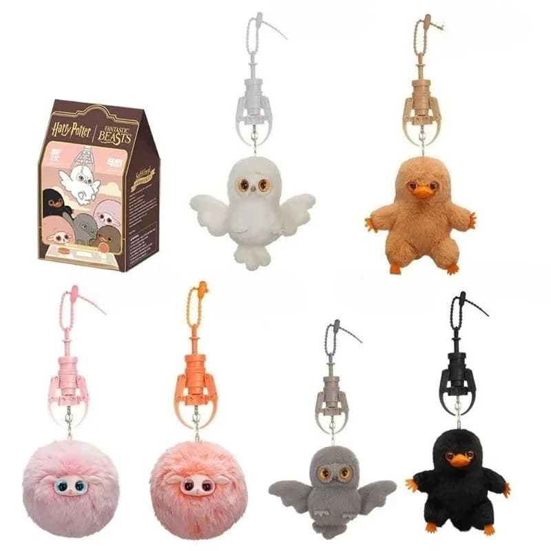 Harry Potter Fantastic Animals Series 3 Wines Blind Face Box Toys Cute Hedwig Puffskein Niffler Doll Pendant Toys Gifts for Kids
