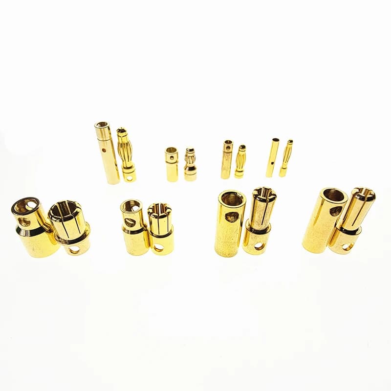 5/10 paia 2MM 3MM 3.5MM 4MM 5mm 5.5mm 6mm 8mm placcato oro maschio femmina proiettile connettore a banana per motore batteria ESC