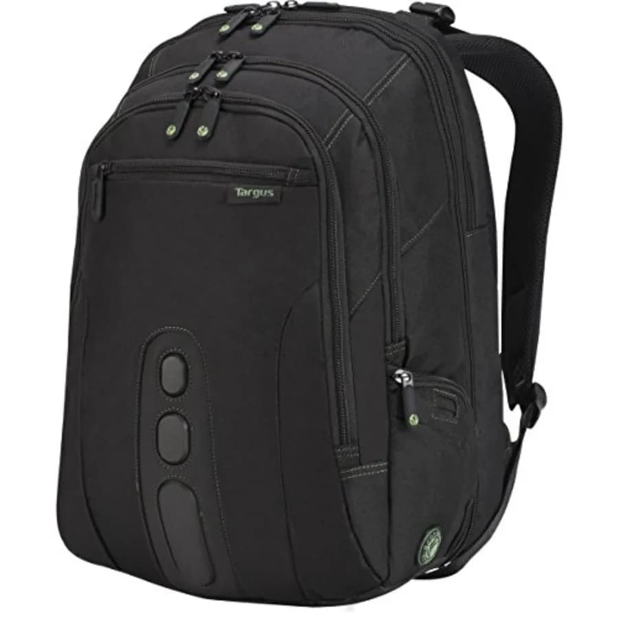 EcoSmart travel backpack for 17 inch laptop, TSA compatible travel backpack, black laptop bag for work and travel