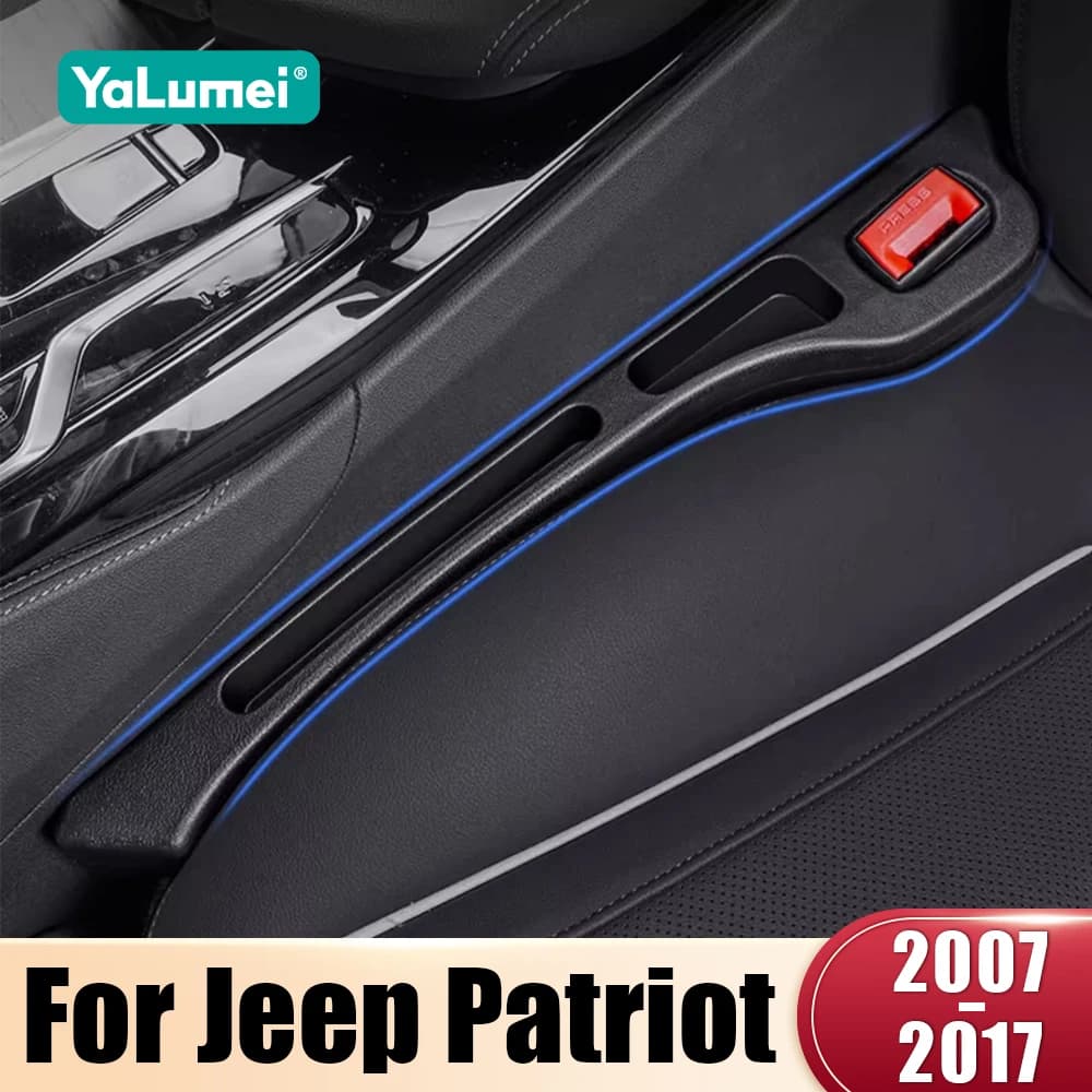 Per Jeep Patriot 2007 2008 2009 2010 2011 2012 2013 2014 2015 2016 2017 2PCS Seggiolino auto Strisce a prova di perdite Gap Cucitura laterale di stoccaggio