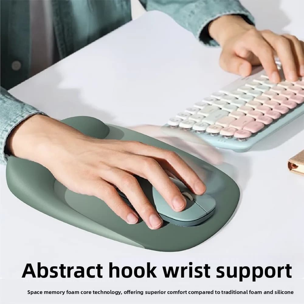 Tappetino per mouse ergonomico antiscivolo, confortevole, in tessuto premium, con supporto per il polso in gel, per laptop e desktop, idea regalo per l'ufficio