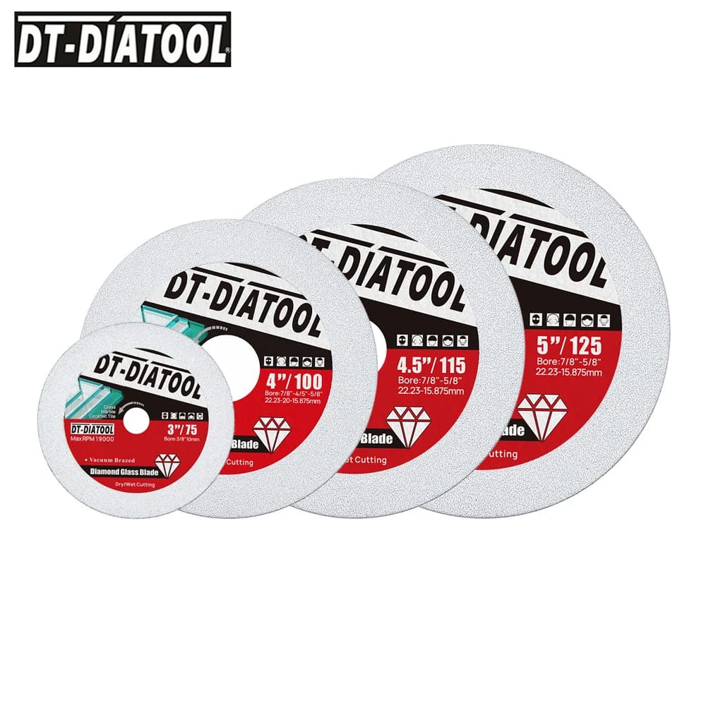 DT-DIATOOL Disco da taglio per vetro Piastrella acrilica diamantata Marmo Cristallo Giada Lama per sega circolare Bottiglia di vino Rettifica Smalto Piastra tagliata
