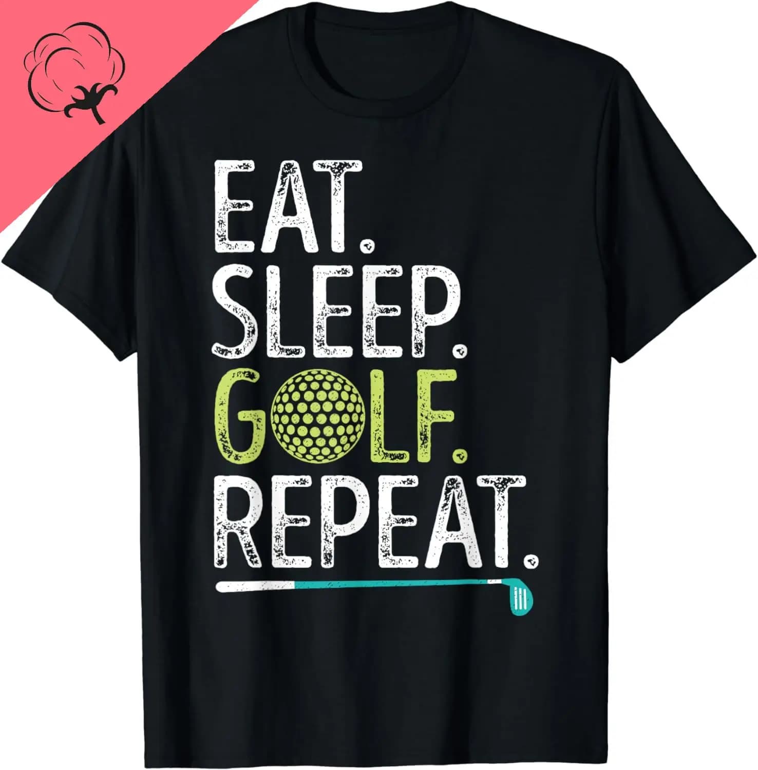 Eat Sleep Golf Ripeti Golfista Divertente Uomo Donna T-shirt sportiva T-shirt grafiche in cotone Ropa De Mujer