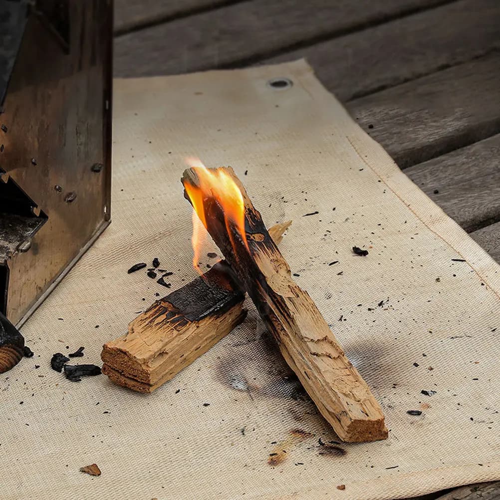 Tappetino Ignifugo da Esterno in Fibra di Vetro, Portatile e Pieghevole, Accessorio da Campeggio Resistente al Calore per Griglia