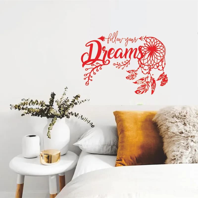 Dreams Catcher Wall Sticker Amulet Tribal Boho Bird Feather Home Dress Up Boys Girls Kids Room Bedroom Vinyl Wall Stickers 392