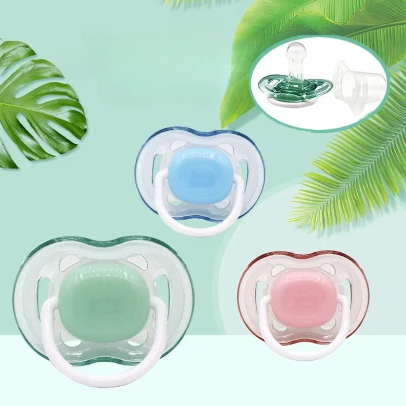 Ciuccio per bambini Ciuccio in silicone morbido Succhietto Neonato Ragazzi Ragazze Lenitivo Capezzolo Allattamento Massaggiagengive Ciuccio per dormire Forniture per bambini