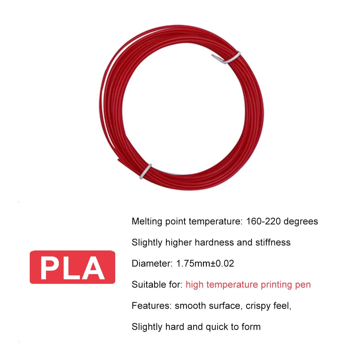 Filamento per Stampante 3D PLA 1,75mm in 18 Colori Casuali, Ecologico, Biodegradabile, a Basso Odore per Penne 3D, Stampanti, Regalo Creativo Fai-da-Te