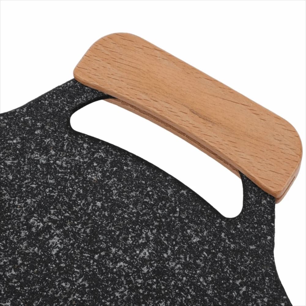 Easy to Clean Stone Coating Korean Grill Pan Iron Black Round Grill Pan Round Nonstick Surface Cooking Plate Camping