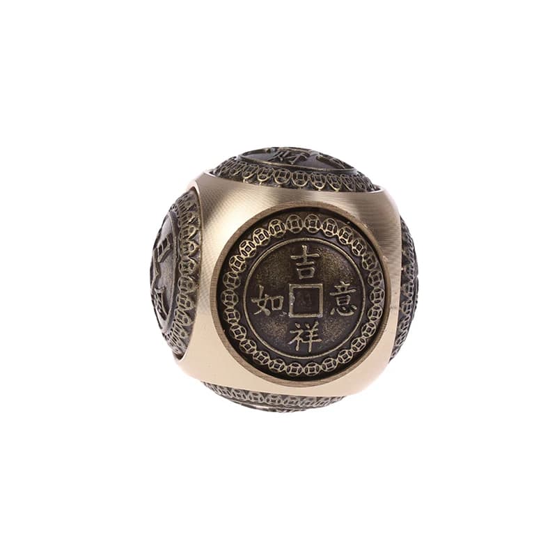 Six-faced Four blessing luck money Fidget Spinner EDC Copper Stress Relief Cube Decompression Cube Adult Antistress Fidget Toys