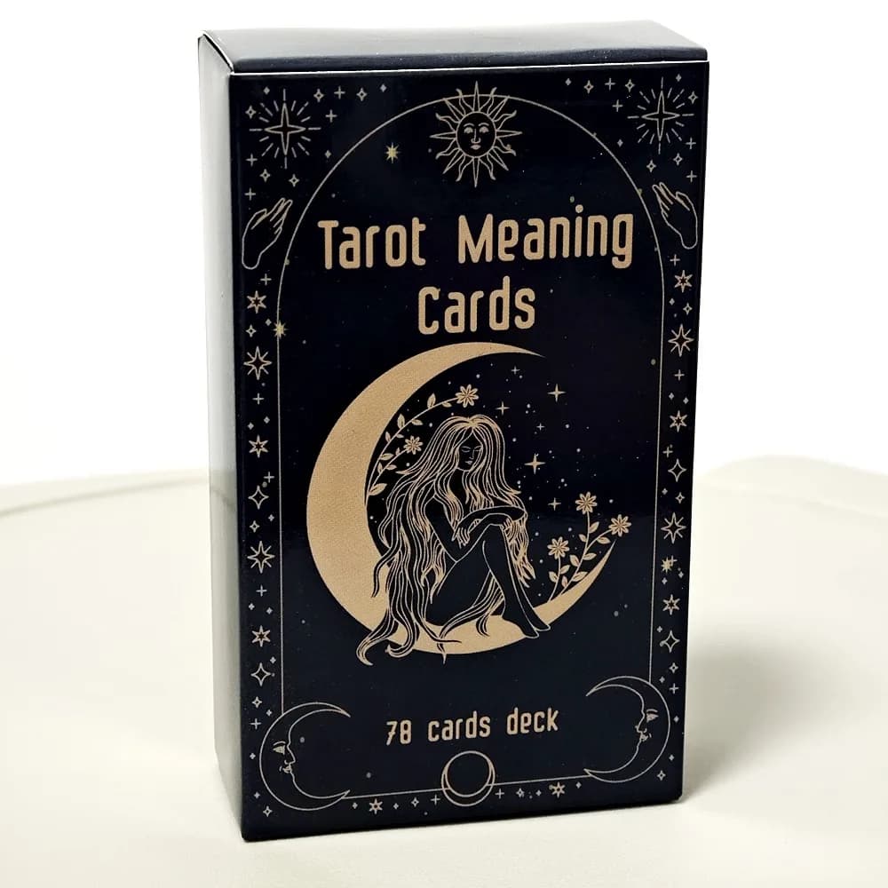 Carte per il significato dei tarocchi Carte da 78 pezzi 10,3 * 6 cm Schizzi immagini tradizionali e sui altro lato sono significati di parole chiave