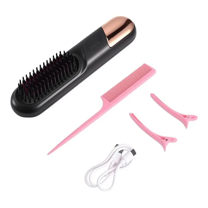 ,PASSIONE perPiastra per Capelli Elettrica senza Fili, Spazzola Rapida Multifunction Heater, Wireless Hot Pettine for Replacement Hair dryer