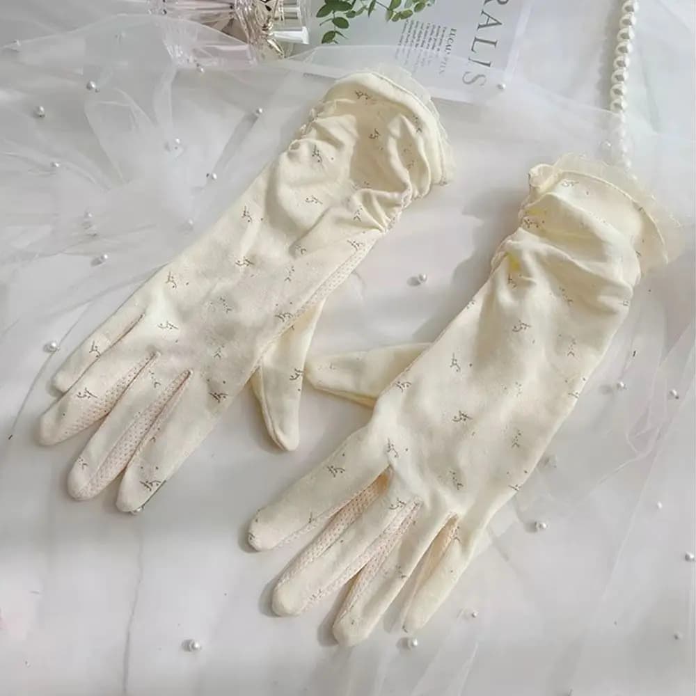 Breathable Women's Summer Gloves Mid-length Sleeve Non-Slip Sun Protection Gloves Comfort Fit Touch Screen