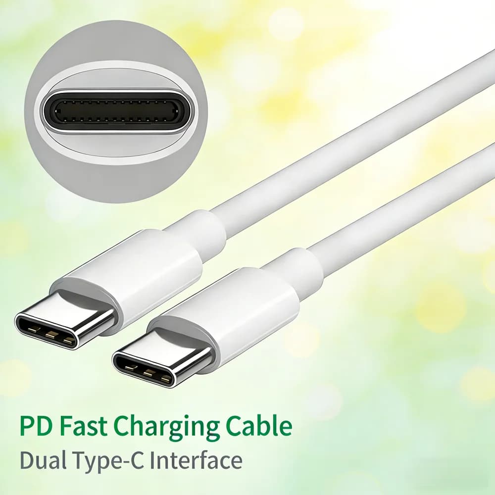 Cavo di Ricarica Rapida USB C Bianco 3M, 1 Pezzo, Cavo per Sincronizzazione Dati e Ricarica per Telefoni Cellulari e Tablet