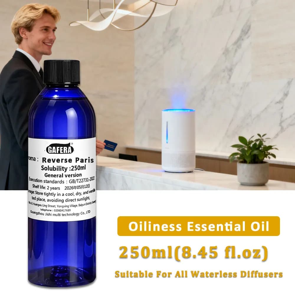 GAFERA 250ml (8.45 fl.oz) Reverse Paris Essential Oils, For All Waterless Diffuser, Fragrance Aroma Machine Replenishes Essence