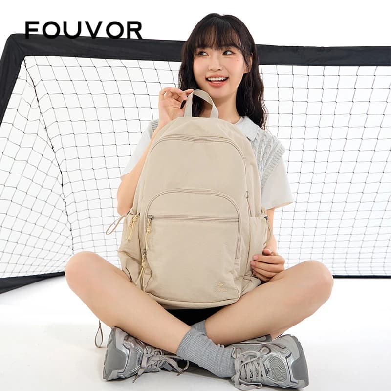 Zaini Fouvor per donna Zaino grande impermeabile per adolescenti Trend 2025 Borse da scuola moda casual in nylon Borse da donna 3059-13