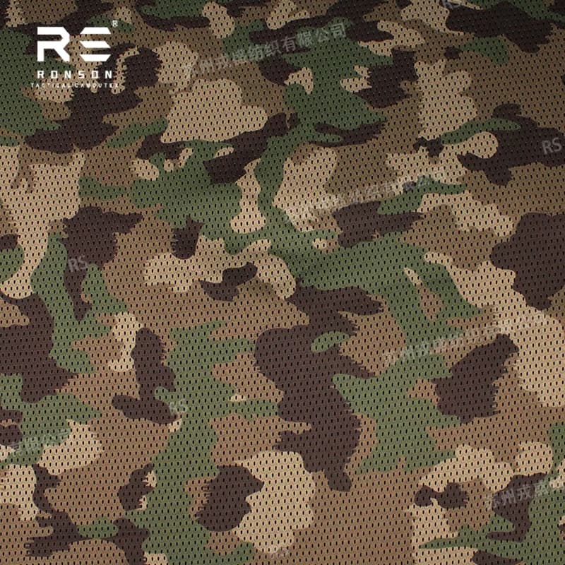 TAZ16 Switzerland Woodland Camouflage Mesh 120gsm Light polyester mesh fabric for scarf tactical mask