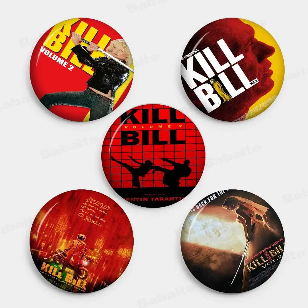Film di narrativa classica Kill Bill Spille anime Simpatico cartone animato Distintivo Giacca Jeans Spilla Accessorio regalo