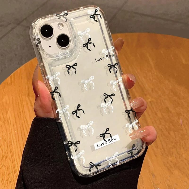 Custodia trasparente con stampa colorata per iPhone 16 14 13 12 11 15 Pro Max SE XR X XS 7 8 Plus Cover per telefono antiurto in TPU trasparente