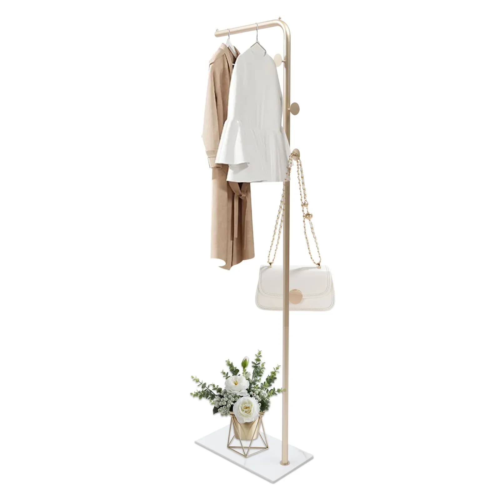 Self-supporting clothes hanger Modern dresses bags for golden clothes Support for organizing