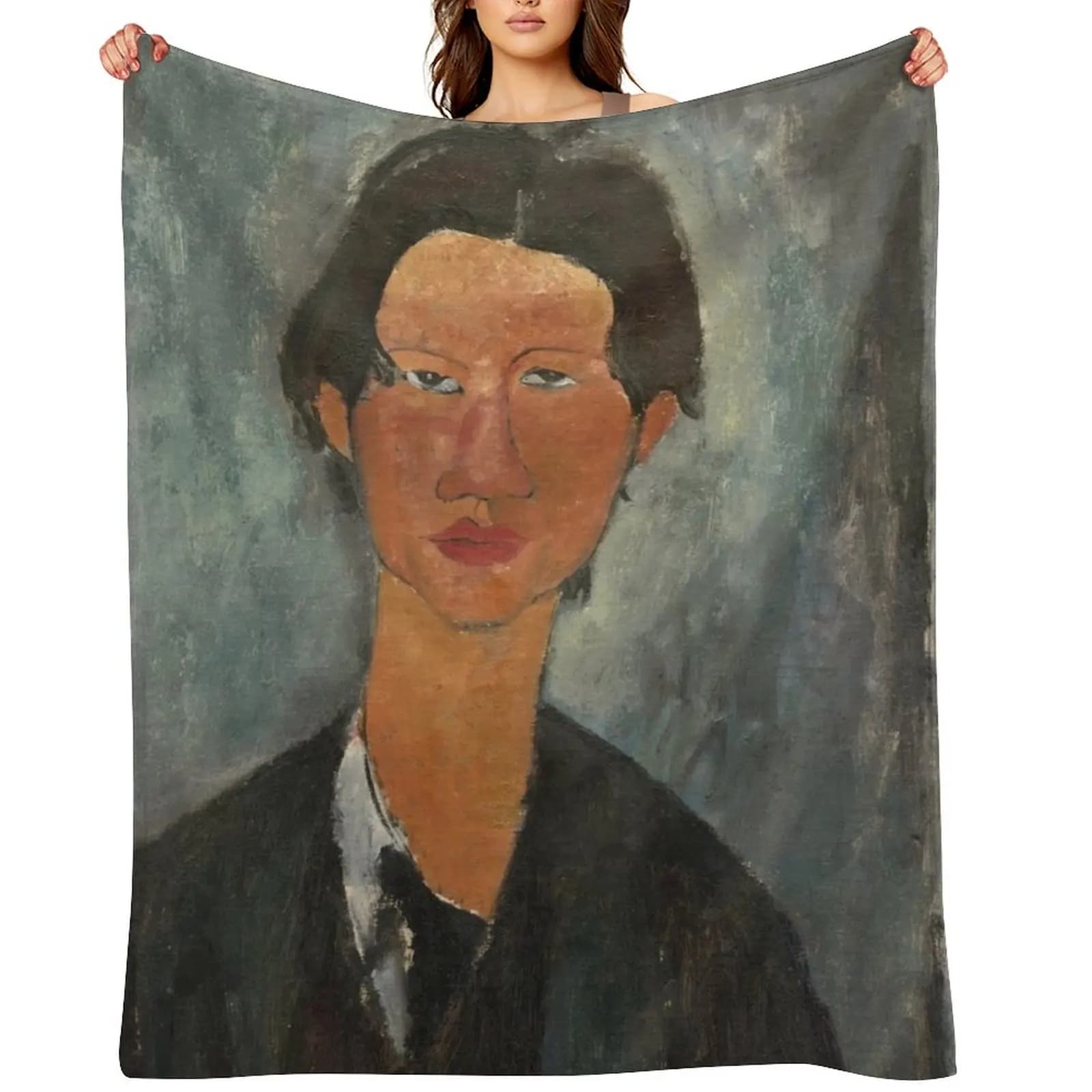 Amedeo Modigliani. Chaim Soutine, 1917. Throw Blanket Sleeping Bag Tourist Blankets For Sofas Flannel Blankets