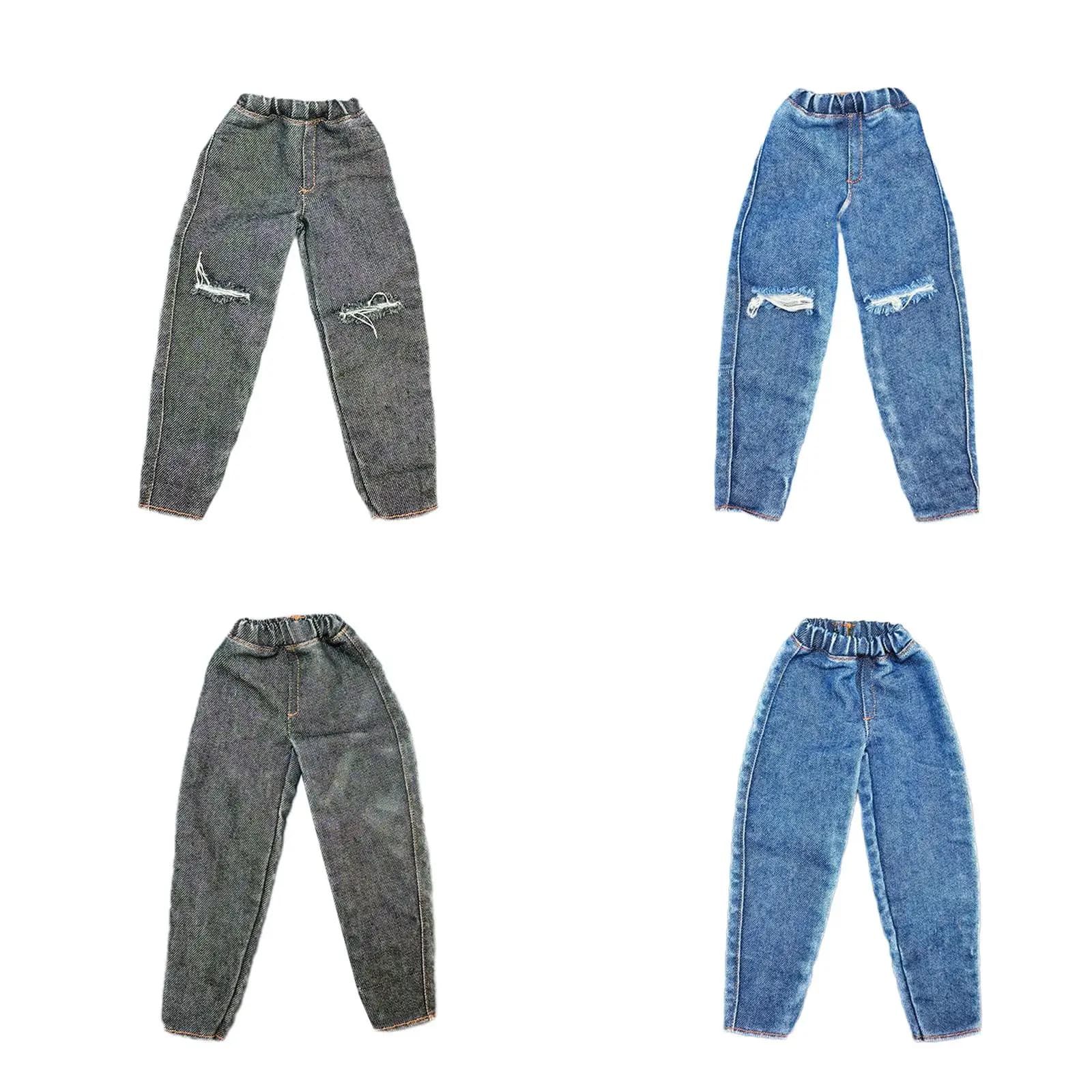 1/6 Scale Action Figures Jeans DIY Doll Dress up 30cm Doll Decor Handmade Cosplay Stylish Model Doll Clothes 12" Figure Trousers