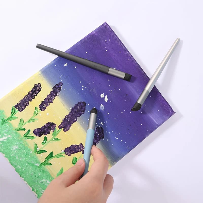 1/3 pezzi di spugne riutilizzabili per sfumare, strumenti per sfumare pastelli, strumenti per sfumare per pittura a olio, pennelli lavabili per schizzi e sfumature.