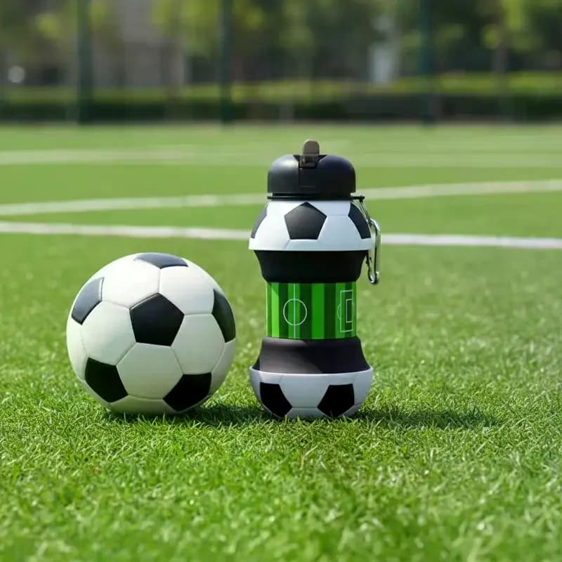 Fold Water Bottle Cups Mug Outdoor Sports Basketball Football Baseball Tennis Golf School Leakproof Portable Kids Water Bottle
