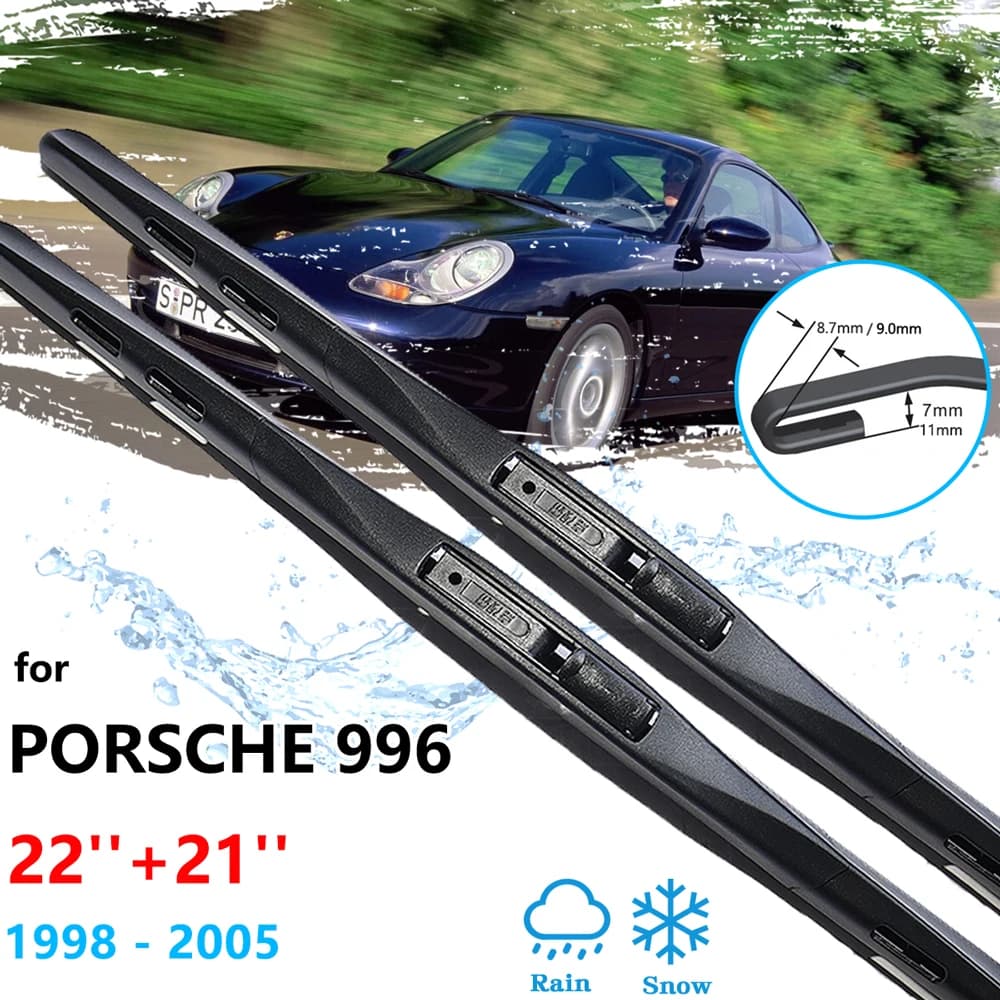 2x Per Porsche Carrera 996 911 GT Coupe Convertible 1998 ~ 2005 Spazzole Tergicristallo Spazzole Rondelle Pulizia Auto Accessori di Ricambio