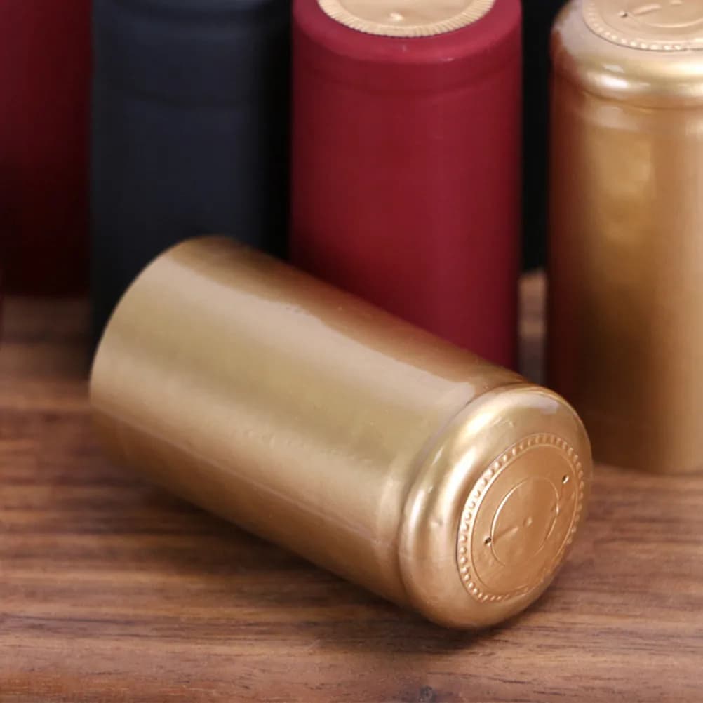 100 Pezzi Tappi Termoretraibili Rossi per Bottiglie di Vino, Tappi in PVC Premium Termoretraibili, Sigilli Professionali per Bottiglie, per Birra Fatta in Casa e Uso Familiare