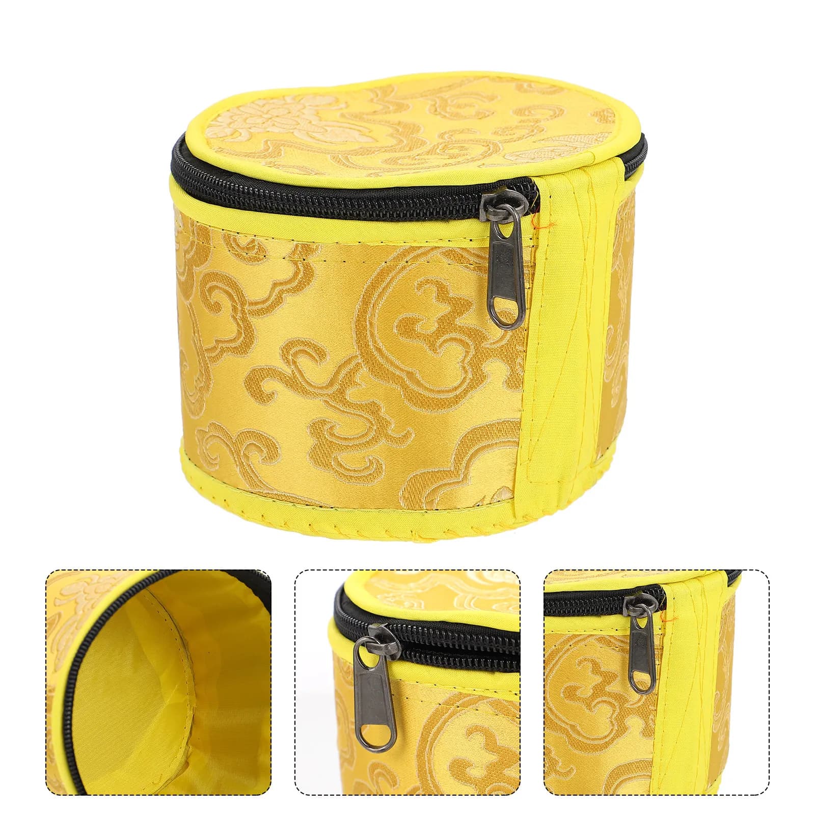 1Pcs Tibetan Singing Bowl Case Embroidery Buddhist Sound Bowl Storage Bag Portable Carrying Mat for Meditation