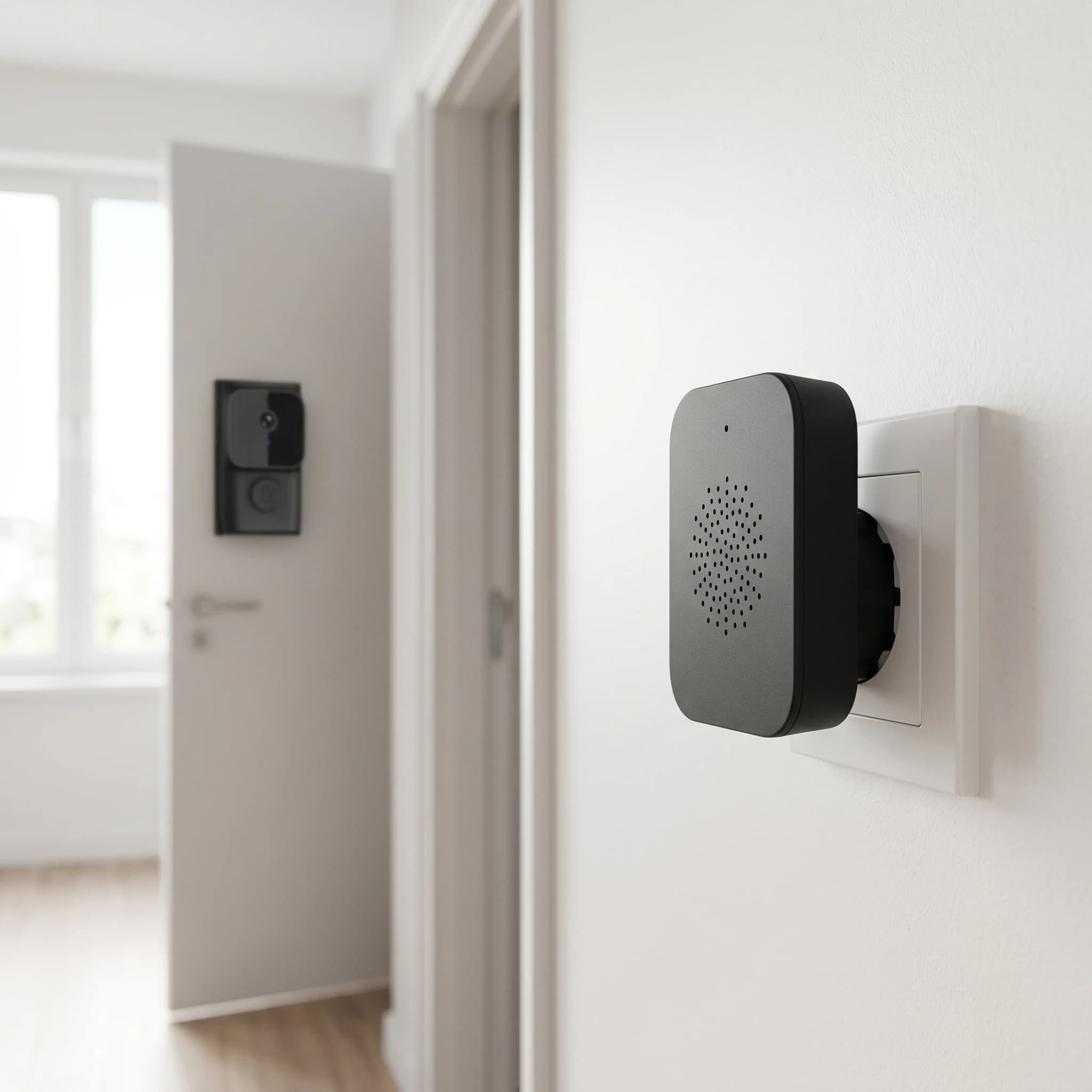 Campanello Video per Porta con Connessione Sicura e Batteria Ricaricabile Inclusa, Campanello Interno Wi-Fi 2.4G