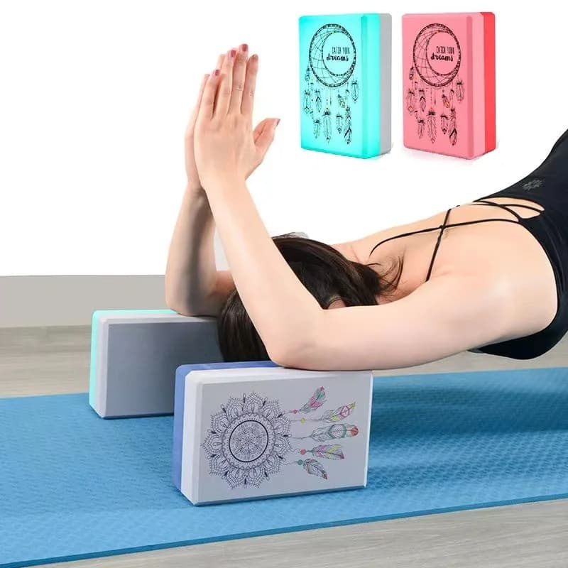 Two Colors EVA Yoga Blocks Gym Foam Brick Training Exercise Blocks Equipment for Fitness Auxiliary Tool for Yoga Pillow for Pilates 1 pc260g