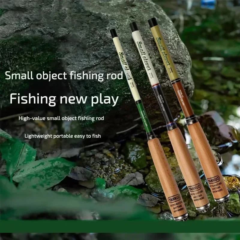 Canna da pesca 1.2M 1.5M 1.8M Sezione ultra corta Restringimento 23cm Mini canna da tasca con canna in carbonio super leggera e super dura